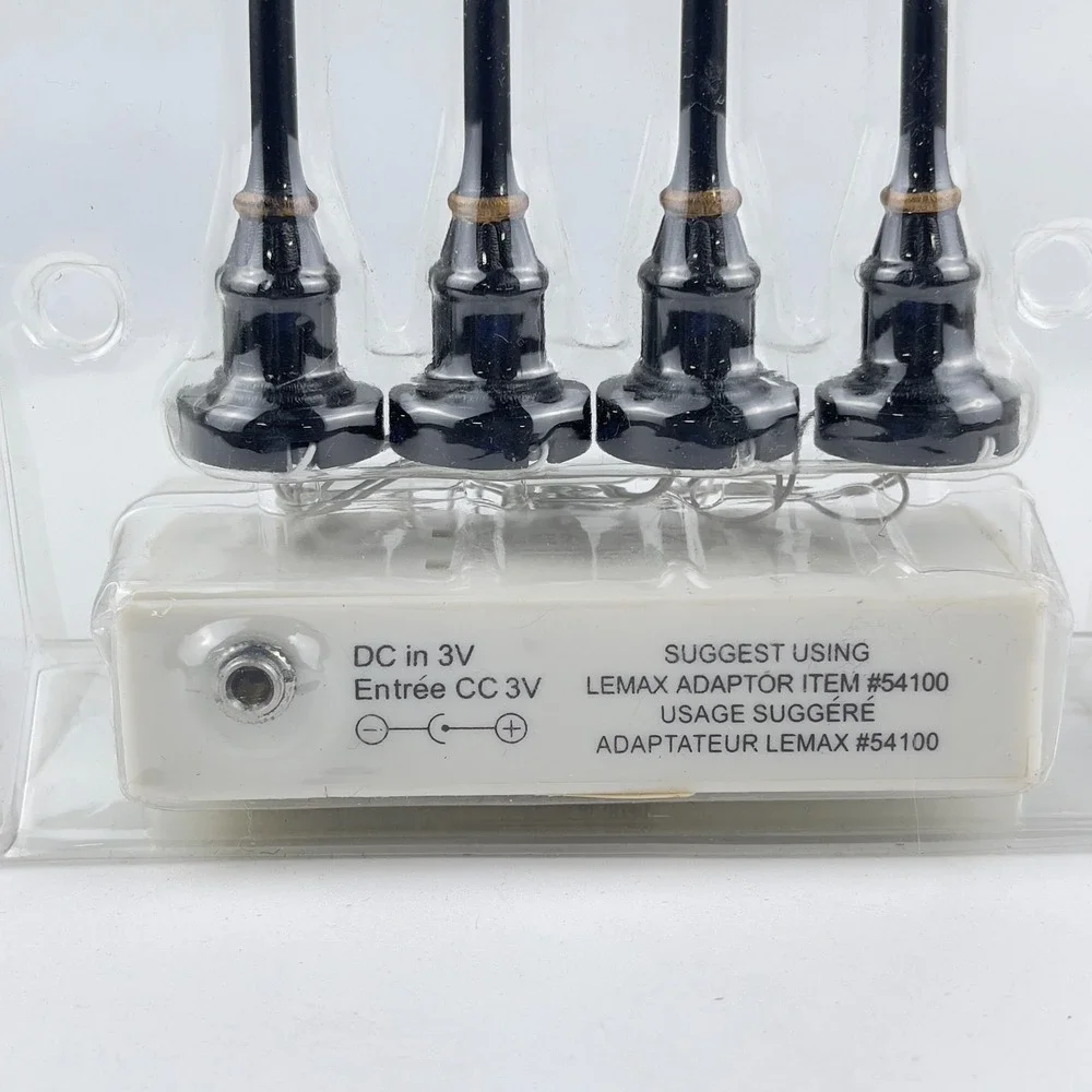 Set of 4 Lemax 2005 Lighted Coventry‎ Accessories illumines 3V Colonial Street